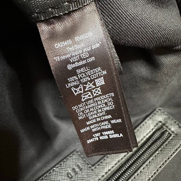 NWT Ted Baker Nocturnal Animal Nylon Shirla Tote Black White - Picture 7 of 9